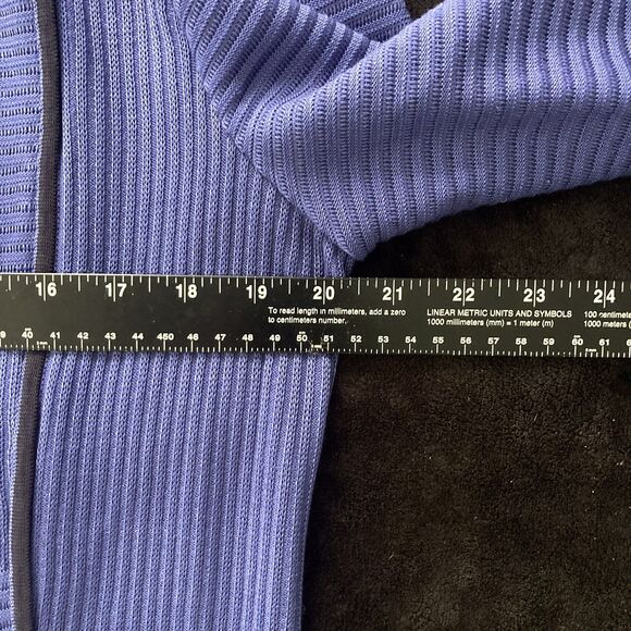 Misook Women's Textured Knit Open Cardigan Purple Sz M Old Money Capsule - Picture 3 of 6